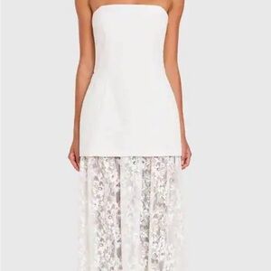 Amanda Uprichard Elegant White Strapless Dress